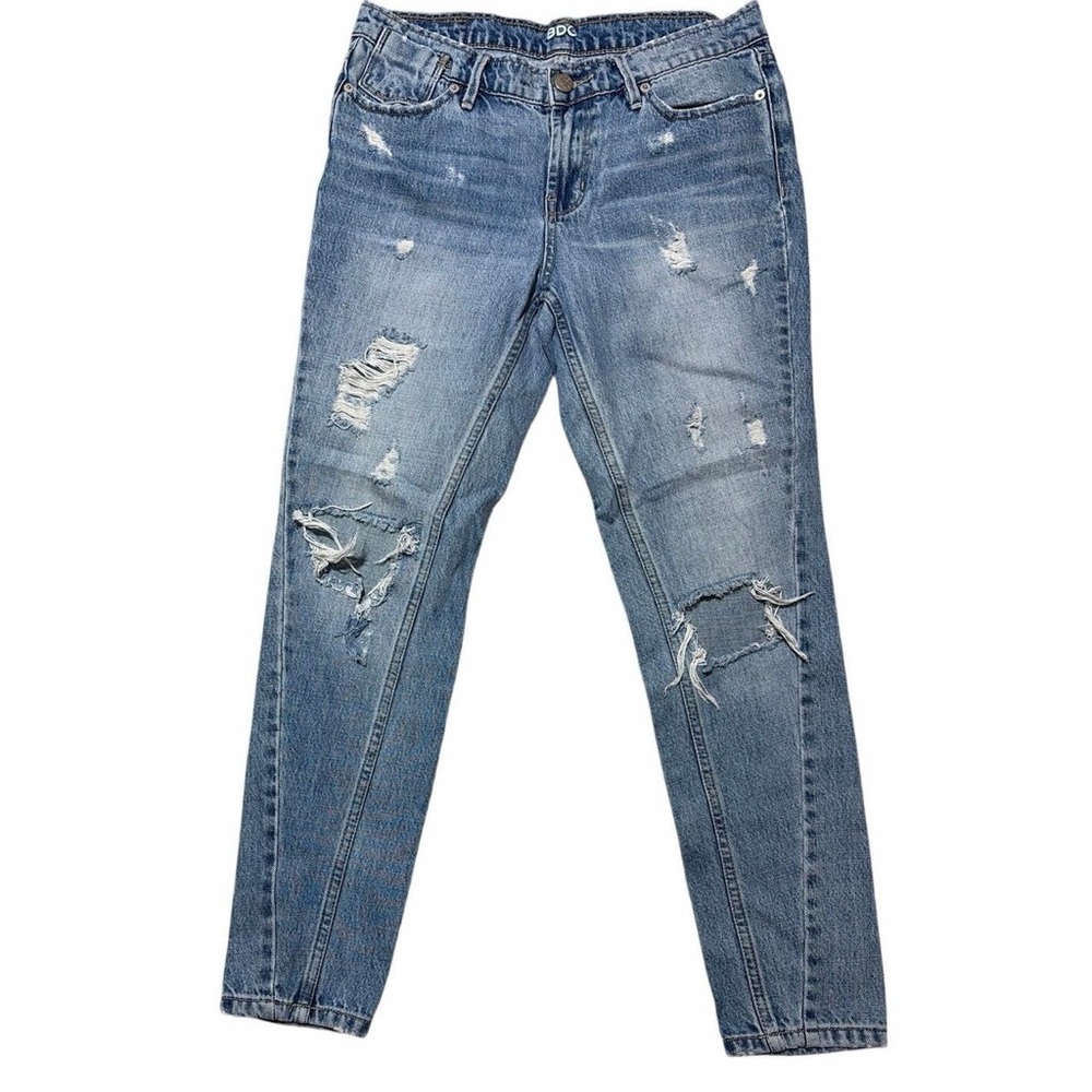 BDG Medium Blue Ripped Boyfriend Jeans